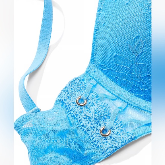 Victoria Secret Bombshell Rose‎ Lace & Grommet Push Up Bra - Picture 4 of 6